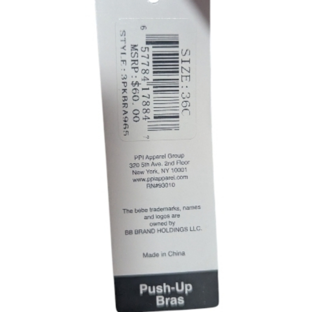 Bebe Push Up Bra 36 C Pink Adjustable W-481 - Picture 6 of 7